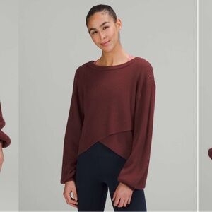 Lululemon Reversible Crossover Sweater in Smoky Red